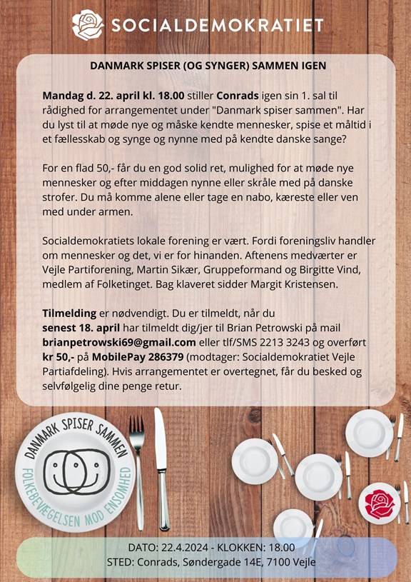 Vi spiser (og synger) sammen invitation